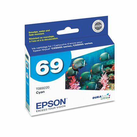 EPSON T069220S, 69, DURABrite Ink, Cyan T069220-S